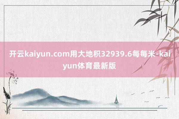 开云kaiyun.com用大地积32939.6每每米-kaiyun体育最新版